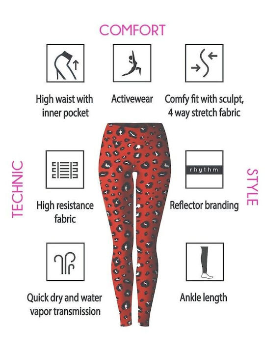 Dri-Fit Training Γυναικείο Κολάν Σκούρο Κόκκινο