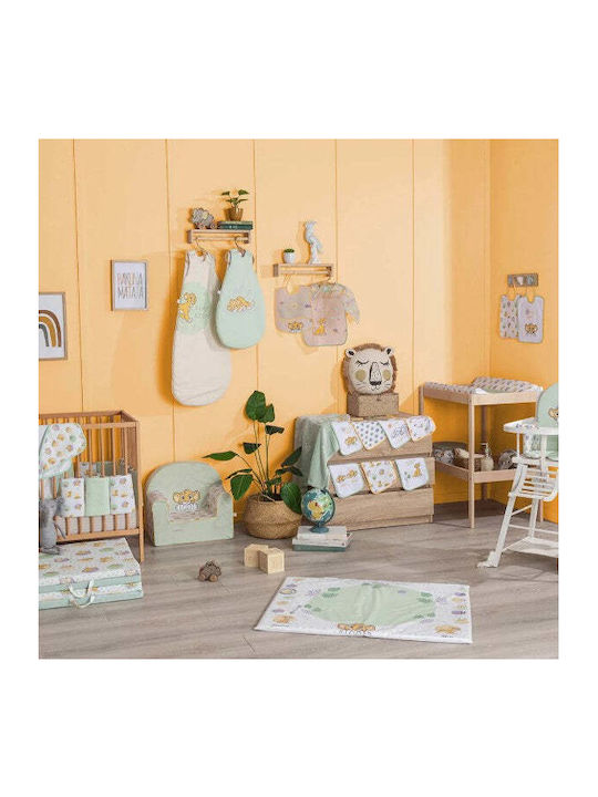 Babycalin Одеяло Детски пелени за пелени Флийс Зелено 75x100см.