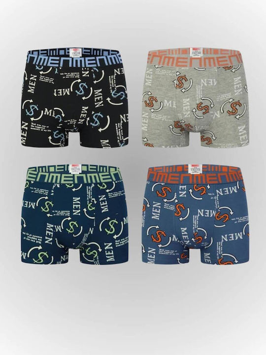 Uomo Set of Kids' Boxers Multicolored 4pcs