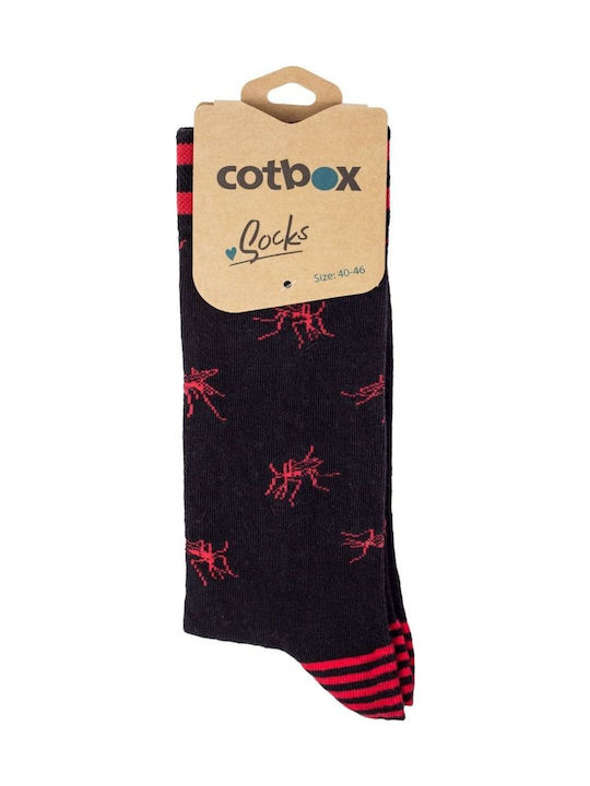 Herrenmodische Socken Spinne Baumwolle Cotbox 31766 Schwarz