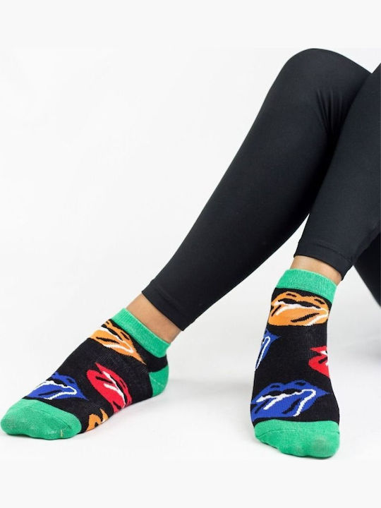 Damen Knöchelsocken Peace Baumwolle 4 Paar Modernty 26453 Mehrfarbig