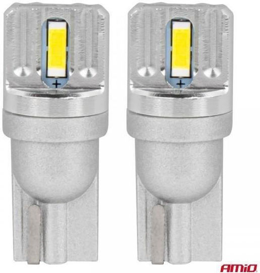 AMiO Lamps Car T10 / W5W LED 6000K Cold White 12-24V 2pcs