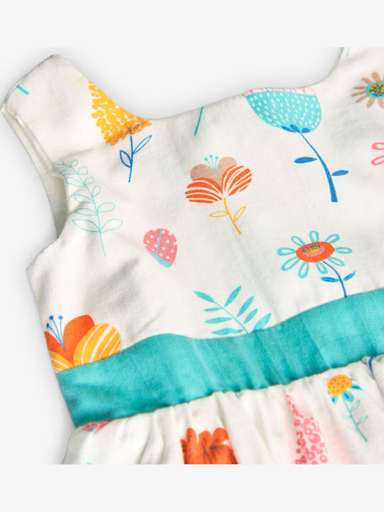 Kinderkleid Ärmellos Satin Mehrfarbig