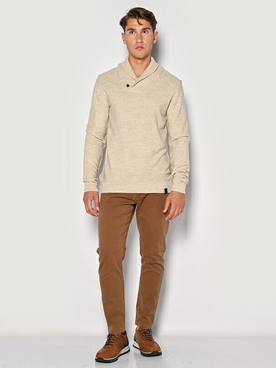 Trousers Elastic in Slim Fit tobacco