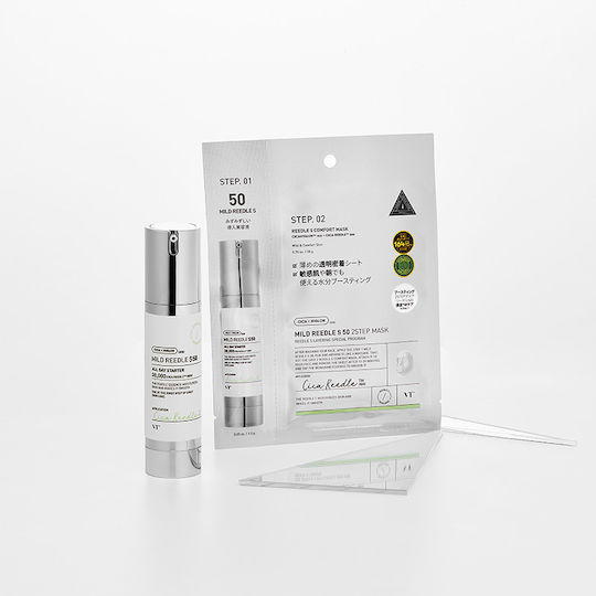 VT Cosmetics Mild Reedle Shot 50 2-Step Μάσκα Ομορφιάς Προσώπου Με Centella Asiatica & Νιασιναμίδη