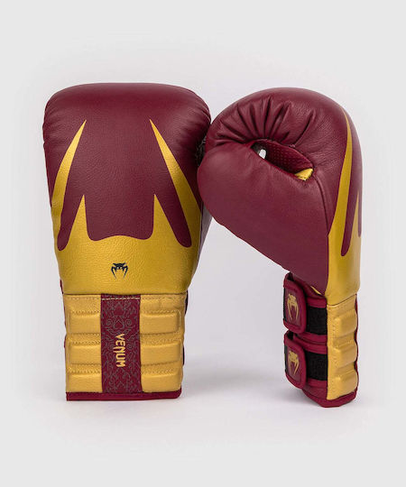 Venum Boxhandschuhe Leder für Kampf Rot
