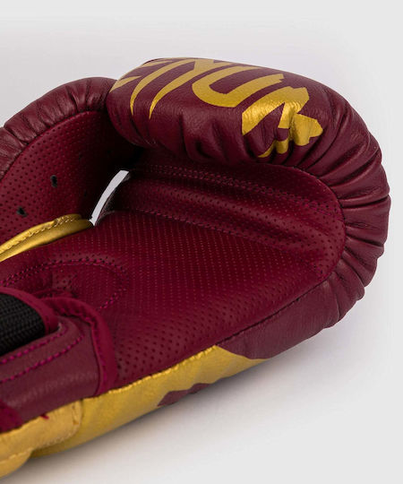 Venum Boxhandschuhe Leder für Kampf Rot