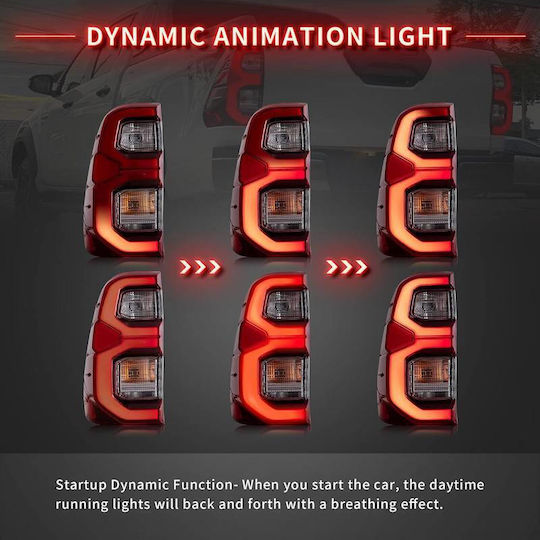 Vland Πίσω Φανάρι Led για Toyota Hilux 2015-2020