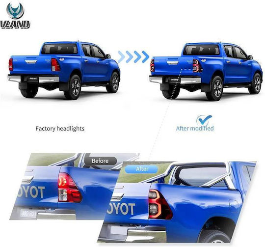 Vland Πίσω Φανάρι Led για Toyota Hilux 2015-2020