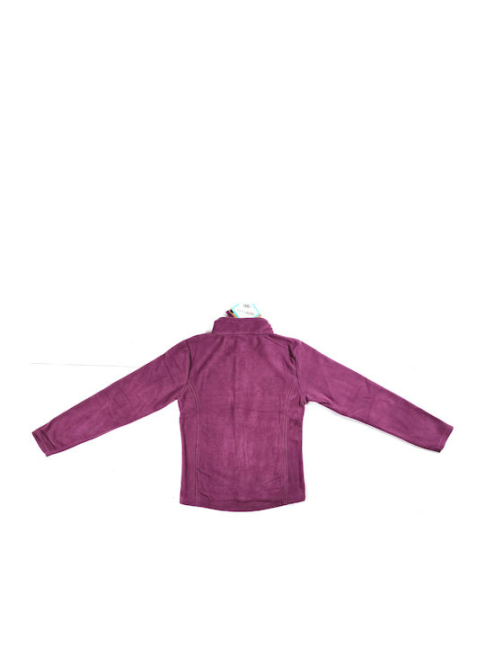 Women's Cardigan with Zipper Red