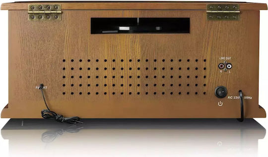 Lenco TCD-2571 Πικάπ με Belt Drive, Προενίσχυση και Ενσωματωμένα Ηχεία Καφέ