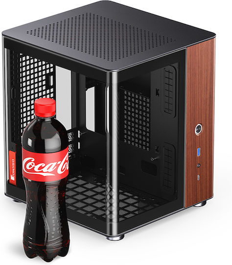Jonsbo TK-0 Gaming Mini Tower Computer Case with Side Window Black