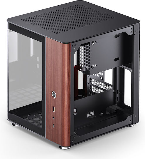 Jonsbo TK-0 Gaming Mini Tower Computer Case with Side Window Black
