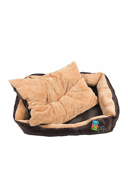 Pet Comfort Πουφ Κρεβάτι Σκύλου Καφέ 75x55εκ.