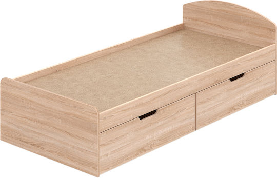 Regan Kinderbett Klassisch Einzeln mit Stauraum Beige für Matratze 90x200cm