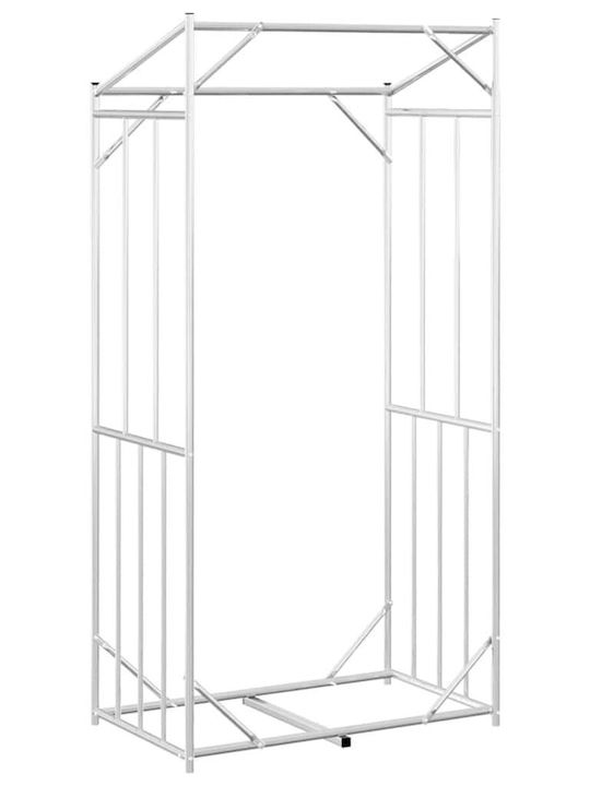 vidaXL Ξύλινο Ράφι Αποθήκευσης Ξύλων 100x60x200cm Μαύρο