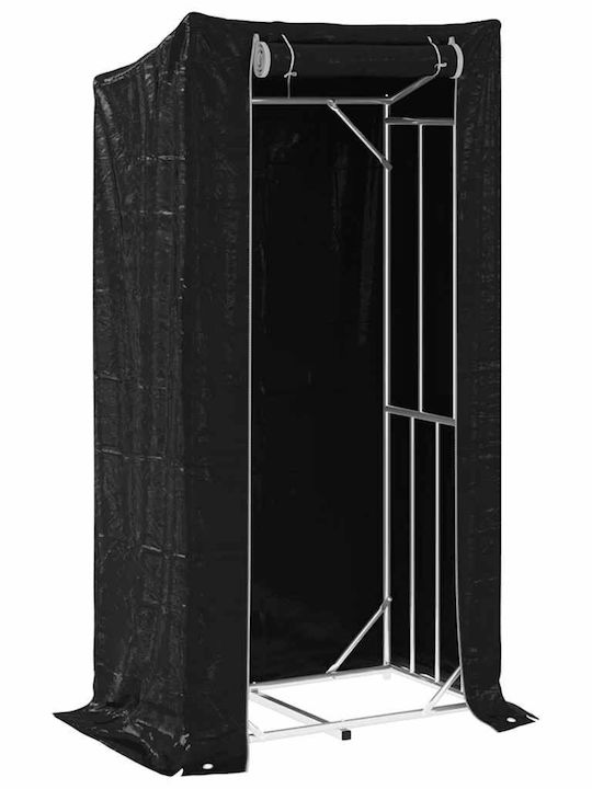 vidaXL Ξύλινο Ράφι Αποθήκευσης Ξύλων 100x60x200cm Μαύρο
