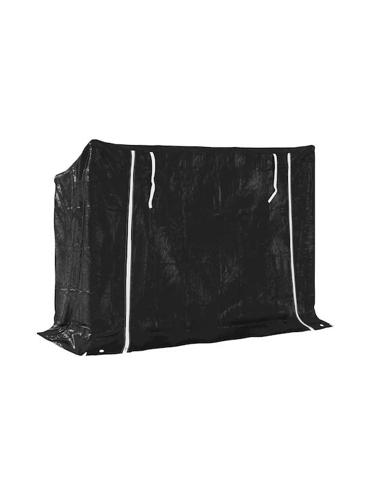 vidaXL Дърво Рафт Съхранение на Дърва 151x60.5x110.5см Черен