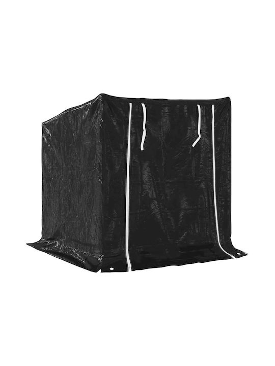 vidaXL Lemn de foc Lemn Raft Depozitare lemne 100.5x80x110.5cm Negru
