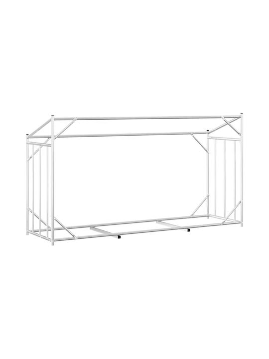 vidaXL Ξύλινο Ράφι Αποθήκευσης Ξύλων 200.5x60.5x110.5cm Μαύρο