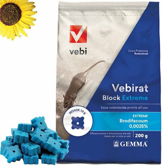 Gemma Rodenticide in Block Form Vebi Vebirat 0.2kg