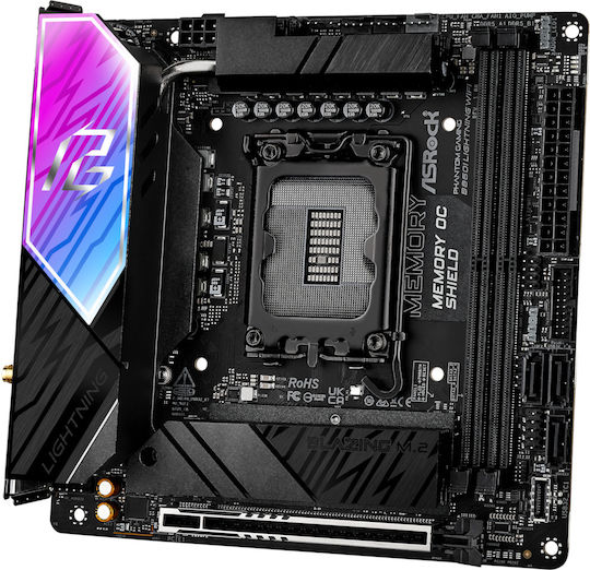 ASRock B860I Lightning WiFi Motherboard Mini ITX με Intel 1851 Socket 90-MXBRZ0-A0UAYZ