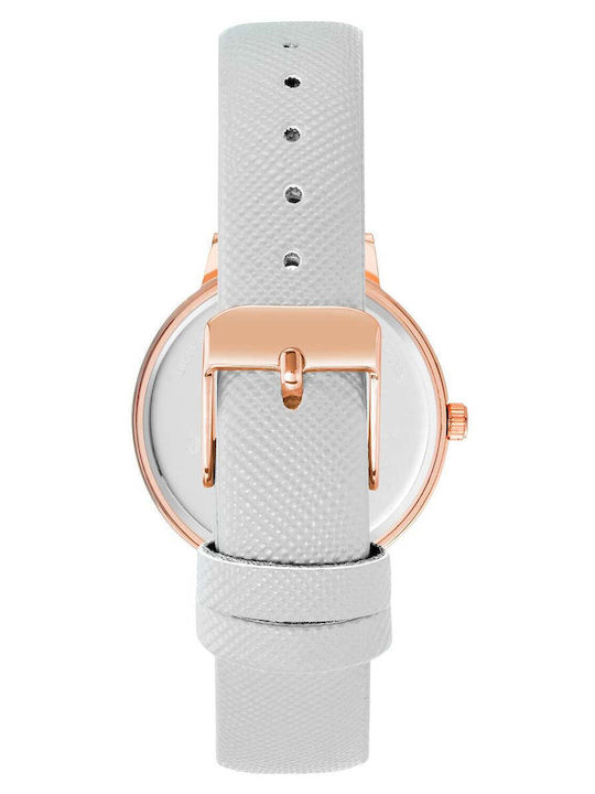 Juicy Couture Women's Watch with White Leather Strap