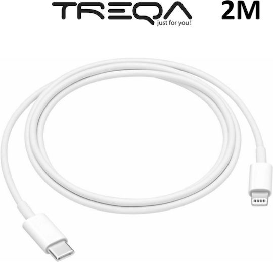 Treqa CA-2014 USB-C zu Lightning Kabel Weiß 2m (CA-2014)
