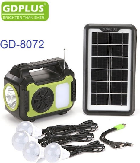 Autonomous Solar Lighting System Gd-8072 with Flash Light