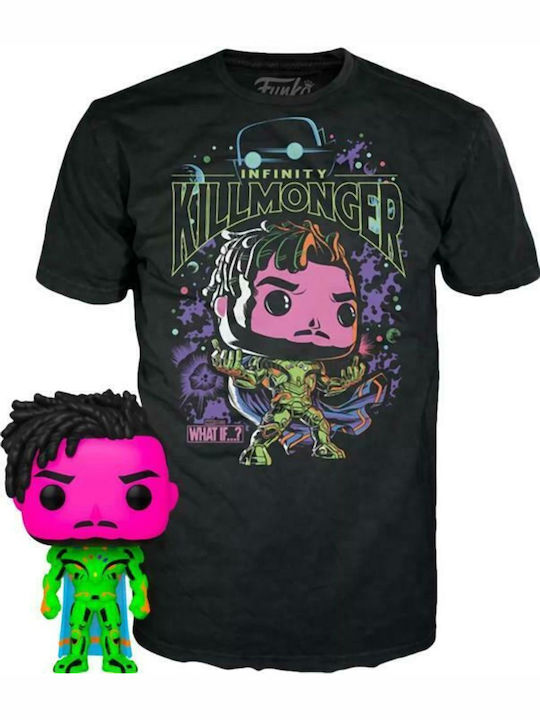 Pop! Marvel: Marvel - Tee Adult: What If...? - Infinity Killmonger (Blacklight) Vinyl Figure & T-Shirt (L) Bobble-Head Special Edition (Exclusive) Pop! Marvel: Marvel - Tee Adult: What If...? - Infinity Killmonger (Blacklight) Vinyl Figure & T-Shirt (L) Bobble-Head Special Edition (Exclusive)