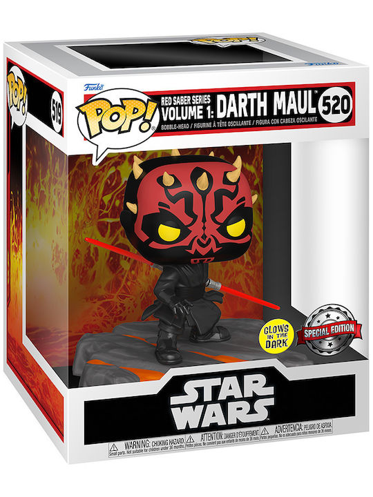 Funko Pop! Deluxe: Star Wars - Red Saber Series Volume 1: Darth Maul Bobble-Head & Glows in the Dark