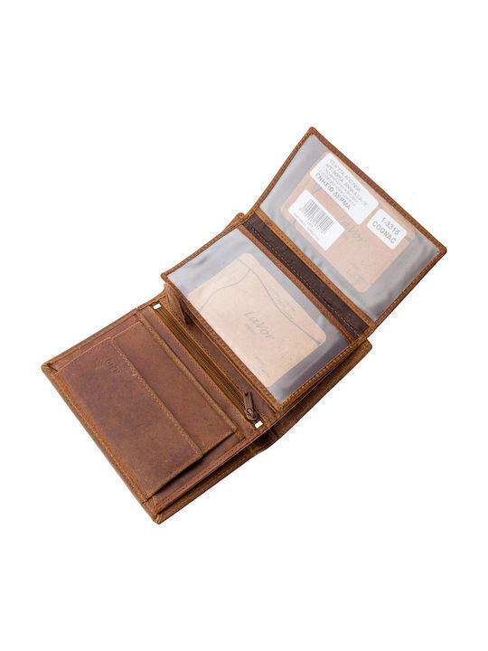 Leather Men's Wallet with RFID Cognac