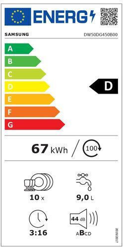 Samsung Vollintegrierter Geschirrspüler für 10 Gedecke B44.8xH81.5cm