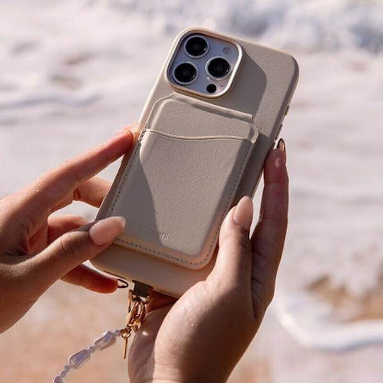 Uniq Coehl Umschlag Rückseite Synthetisches Leder / Leder Rosa (iPhone 17 Pro / iPhone 16 Pro)