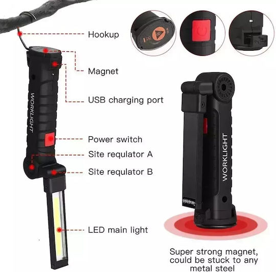 Rechargeable Workshop Light LED with Brightness up to 2700lm