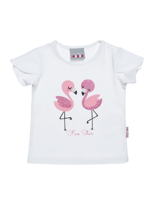 Kinder-Set mit Leggings Sommer 2Stück Weiß
