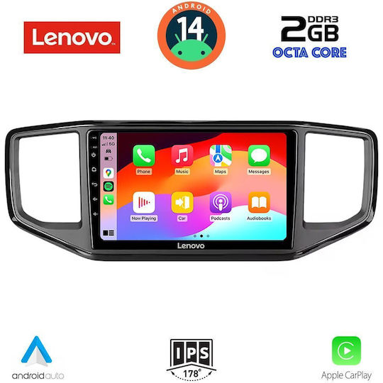 Lenovo Автомобилна Аудио Система (Блутут/USB/AUX/WiFi/GPS/Apple-Carplay/Android-Auto) с Тъчскрийн 9"