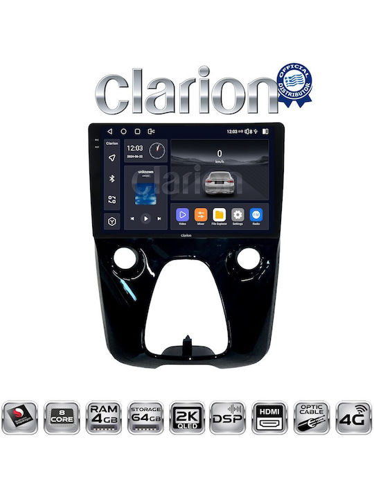 Clarion Auto-Audiosystem für Toyota Aygo Citroen C1 2014 (Bluetooth/USB/WiFi/GPS/Apple-Carplay/Android-Auto)