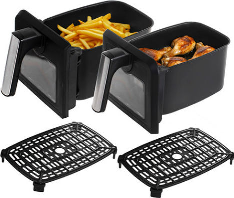 Adler Air Fryer με Διπλό Αποσπώμενο Κάδο 8lt Μαύρο AD 6315