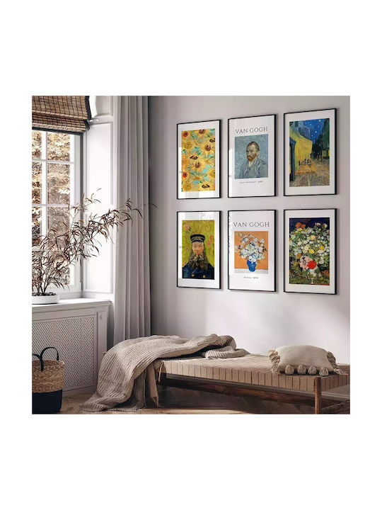 Poster Van Gogh Postman Art114 21cm X 30cm Λευκό Κάδρο Pvc 18x24