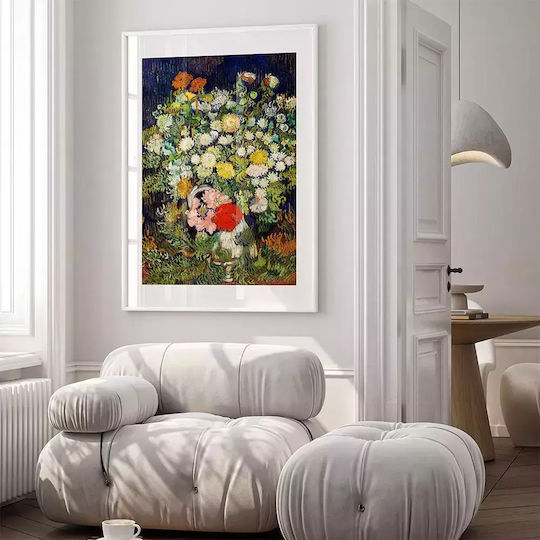 Poster Bouquet Flowers Art115 21cm X 30cm White Frame Pvc 18x24