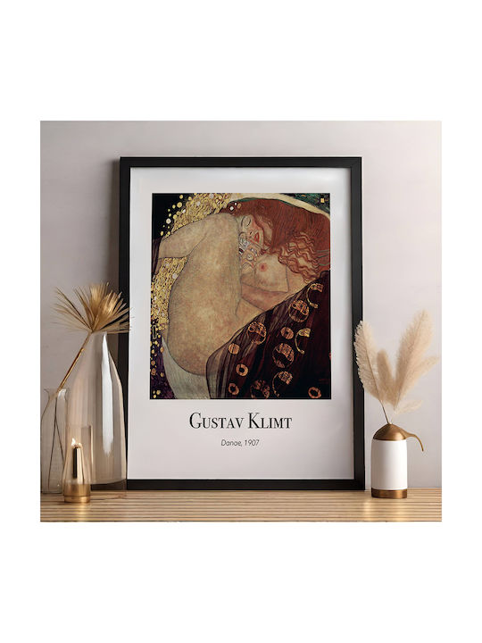 Постер Густав Климт Данае Art157 21см X 30см Бяла Рамка PVC 18x24