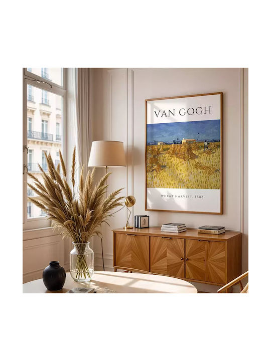 Poster Van Gogh Wheat Harvest Art097 21cm X 30cm Λευκό Κάδρο Pvc 18x24
