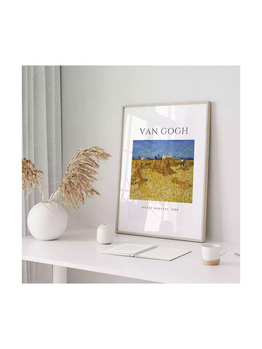 Poster Van Gogh Wheat Harvest Art097 21cm X 30cm Λευκό Κάδρο Pvc 18x24
