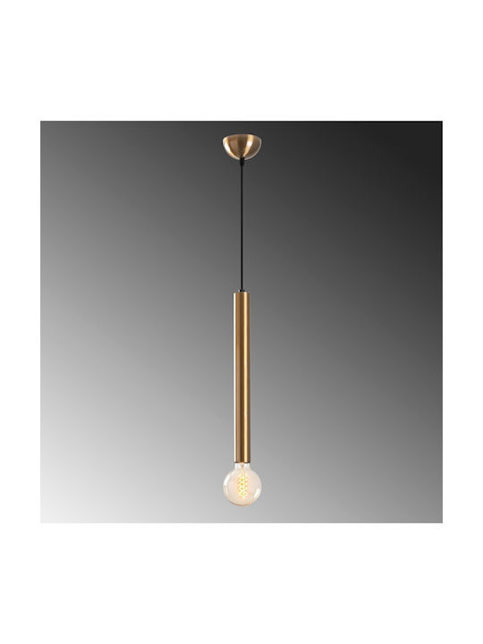 Megapap Lizy I Κρεμαστό Φωτιστικό Χρυσό με Ντουί E27 4x4x139εκ.