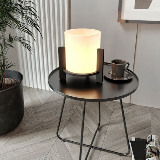 Megapap Pine Wood Table Lamp for Socket E27 with Green Shade and Base