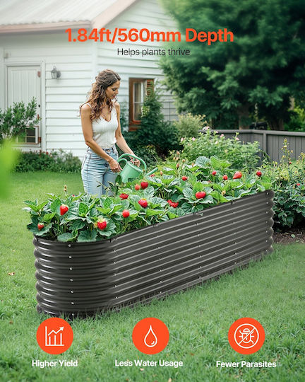 Vevor Кутия за саксии Метал Dark Gray Vevor Кутия за саксии Метал Dark Gray