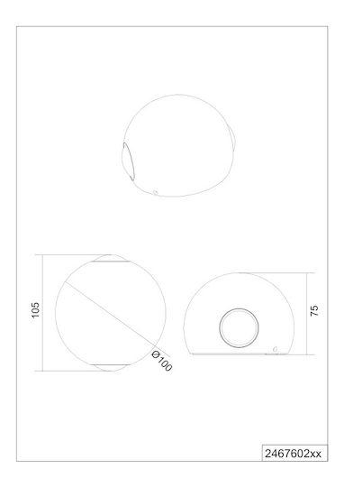 Trio Lighting Επιτοίχιο Εξωτερικό Φωτιστικό LED IP54 Διπλής Δέσμης