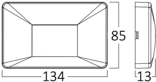 Braytron Wasserdichte Deckenleuchte LED 3W 3000K 8.5x13.4x13cm Braytron Wasserdichte Deckenleuchte LED 3W 3000K 8.5x13.4x13cm