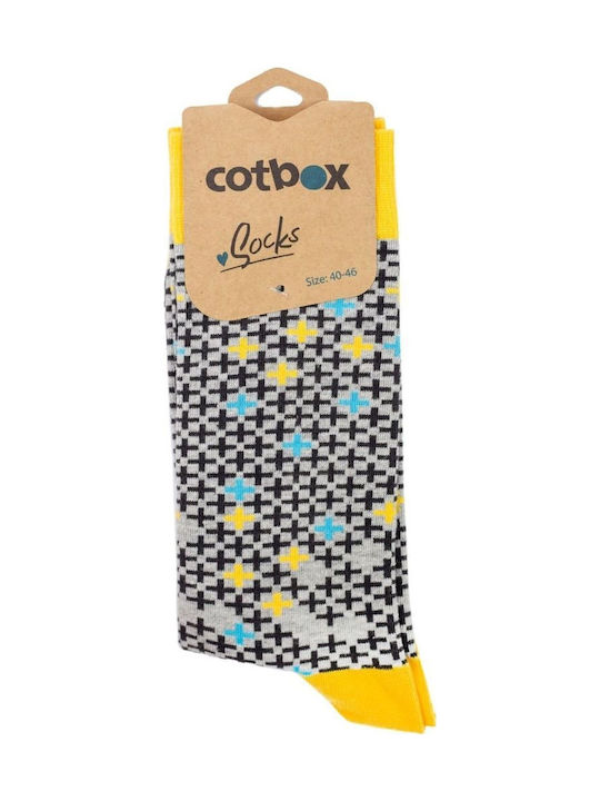 Șosete casual bărbați motiv cruce bumbac Cotbox 31762 gri deschis